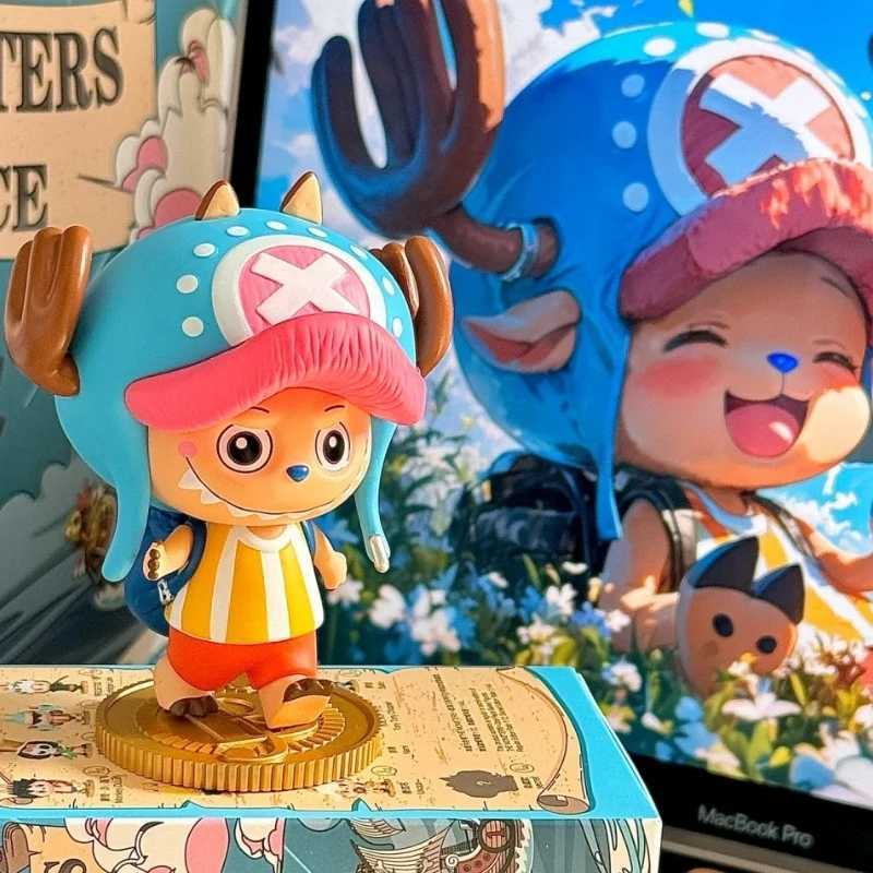 Original The Monsters X One Piece Series Blind Box Labubu Luffygears5 Zoro Chopper Sabo Brook Sanji Anime Figure Model Desktop X250606