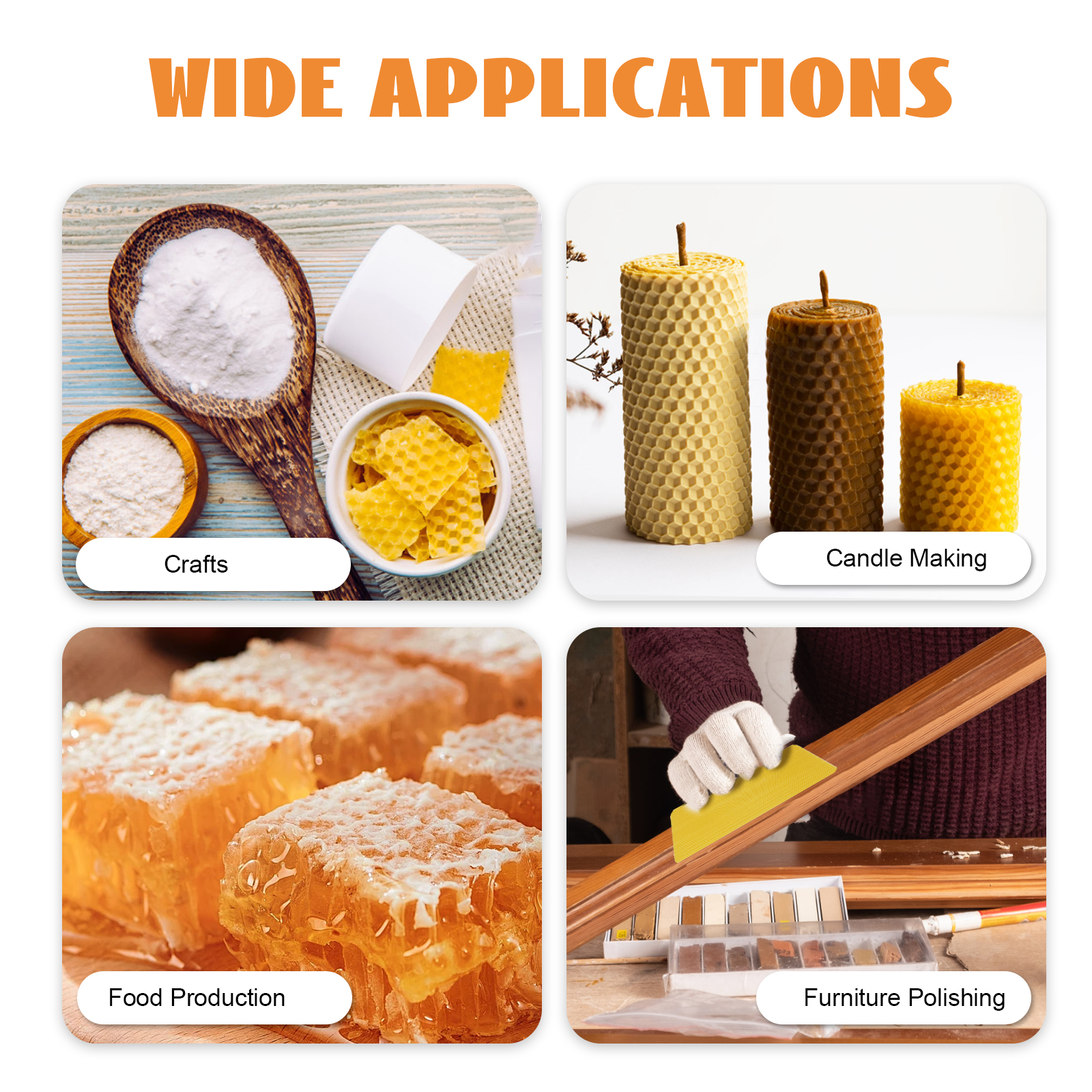 30-Pack Honeycomb Bee Wax Foundations, 195x415mm Standard Hive Frames, Premium Beekeeping Wax Sheets for Honey Production, US Stock (Beekeeping Essent