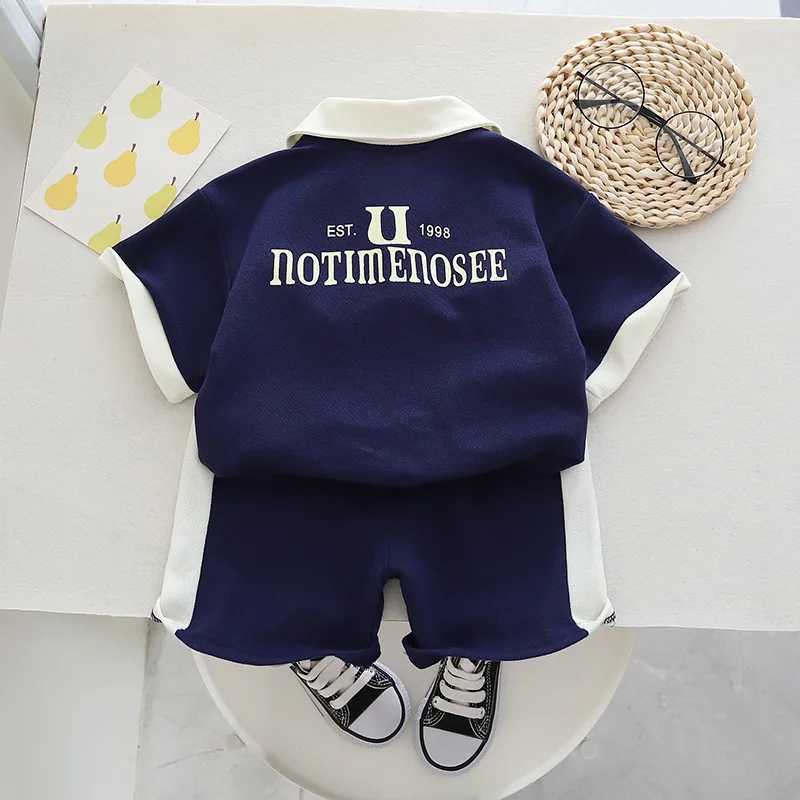 New Baby Clothes Suit Summer Boys T-Shirt Shorts 2Pcs/Set Kids Children Clothing Infant Casual Sports Costume Toddler Tracksuits R250606