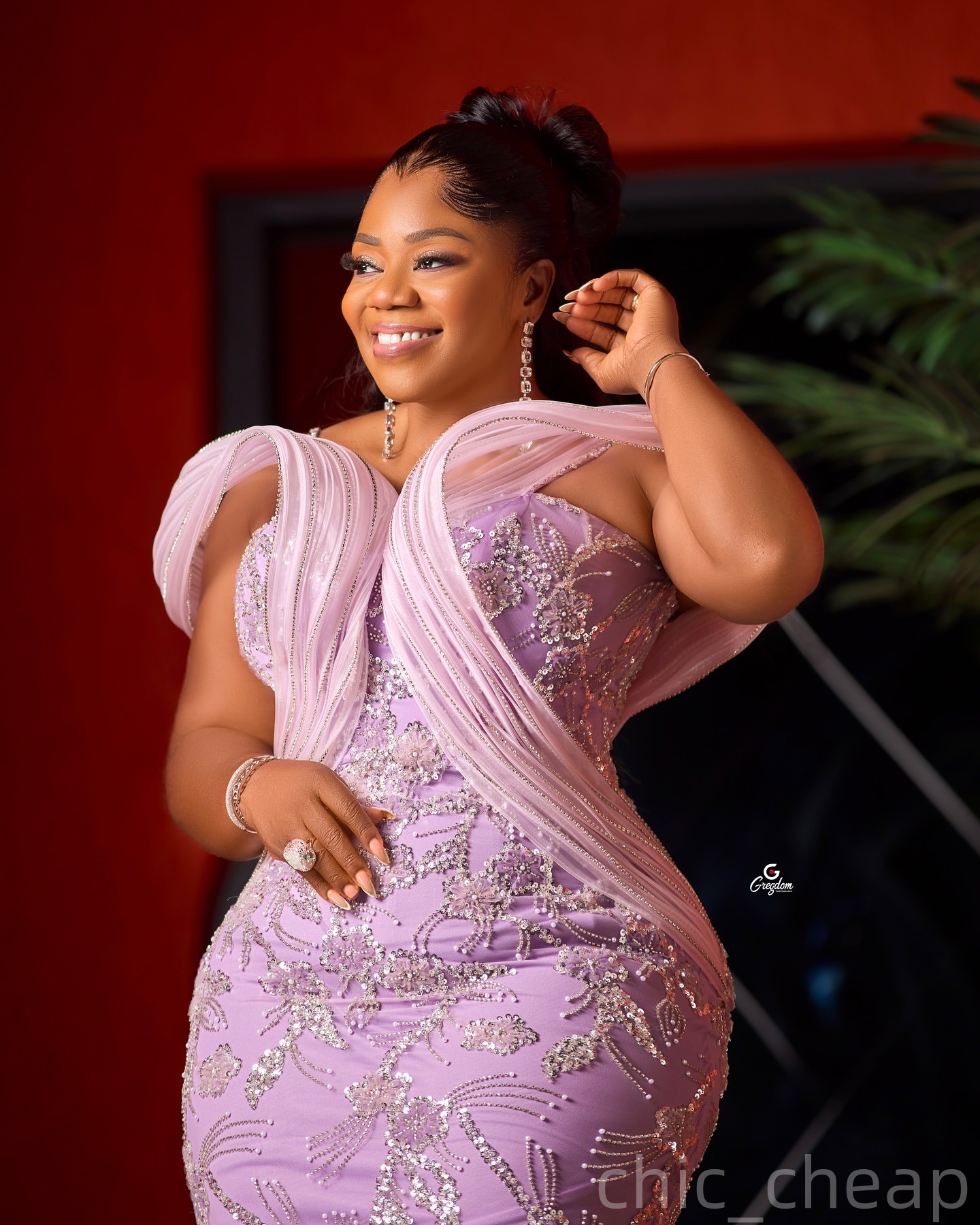 Mermaid Lilac Prom Dresses 2025 Floral Sequined Lace Beaded Stylish Evening Formal Party Second Birthday Engagement Gowns Plus Size Dress For Special 