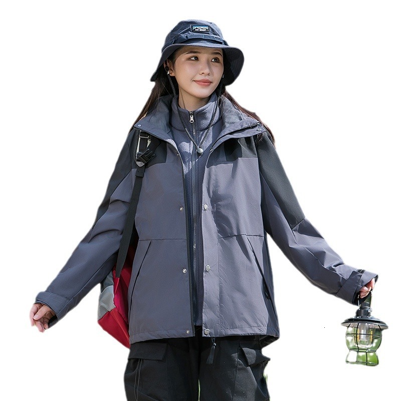 Ddmyoutdoor Outdoor Waterproof And Warm Three In One Detachable Mountain Climbing Jacket Men Printed For Women Jackets