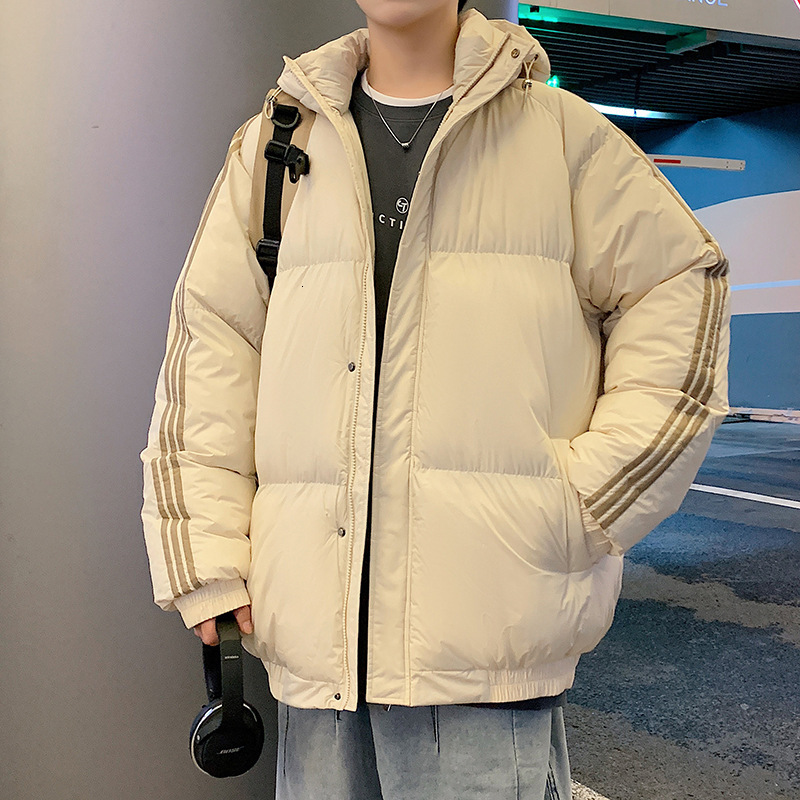 Ddmyoutdoor Winter Thick Hooded Breadms Cotton Jackets Men S American Korean Edition Warm And Casual Versatile Solid Color Jacket Jackets