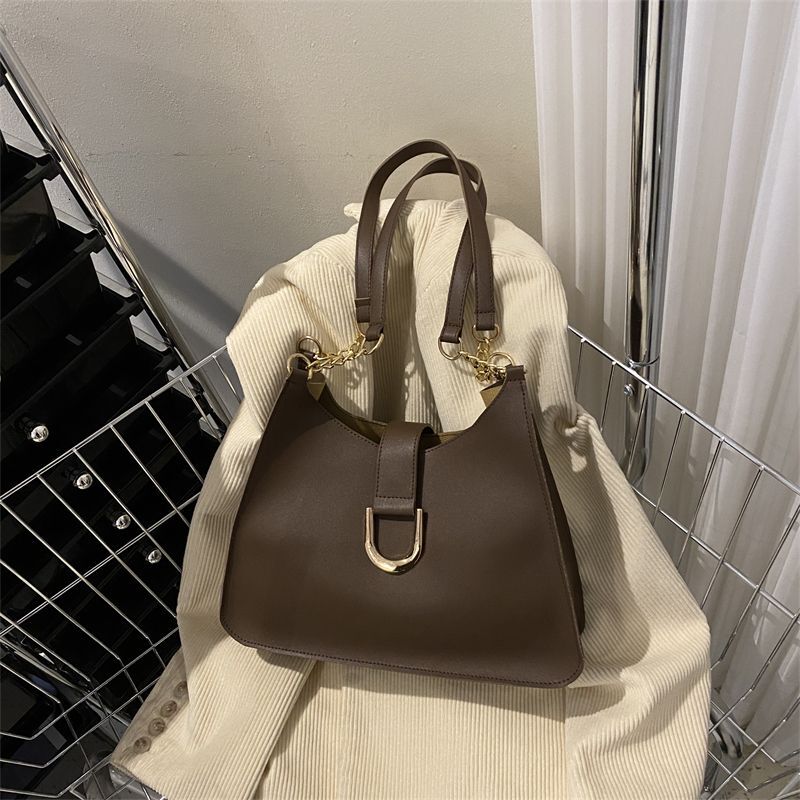 2025 Spring and Summer New Women's Bag Texture Women's Bag New Style Retro Fashion Single Shoulder Underarm Bag Multi functional Commuter Ha