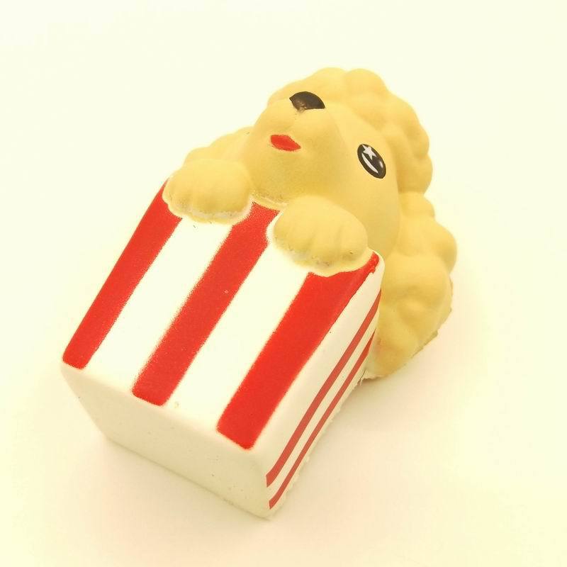 Squishy Dog Fries Puppy Popcorn Cup Slow Rebound Foam Stress Relief Toys Squishy Decorative Ornaments
