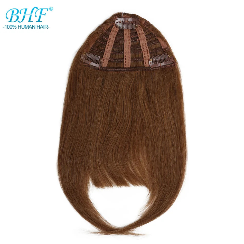 BHF Human Hair Bangs Natural Bang Hair 3 Clips in Bangs Fringe With Temples 250529