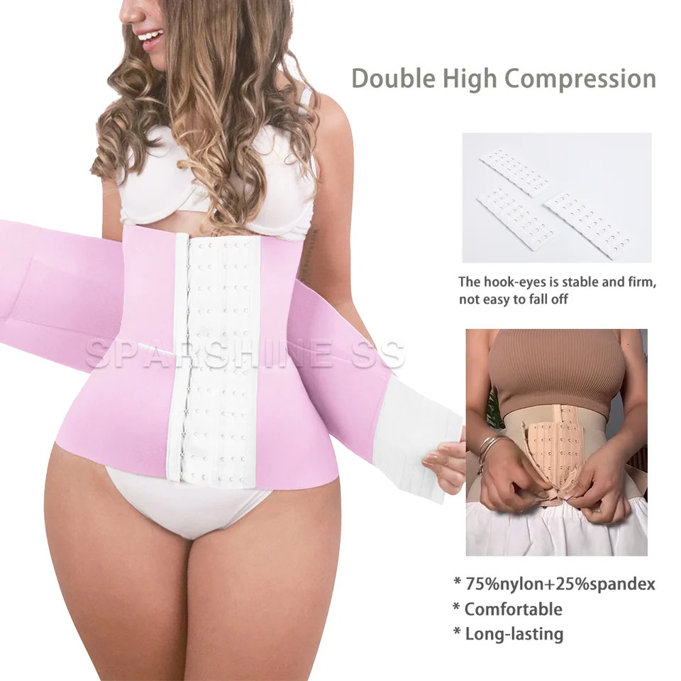 Fajas Colombians Waist Trainer Double Compression BBL Shaper Tummy Control Slimming Sheath Flat Belly Adjustable Shapewear 250605