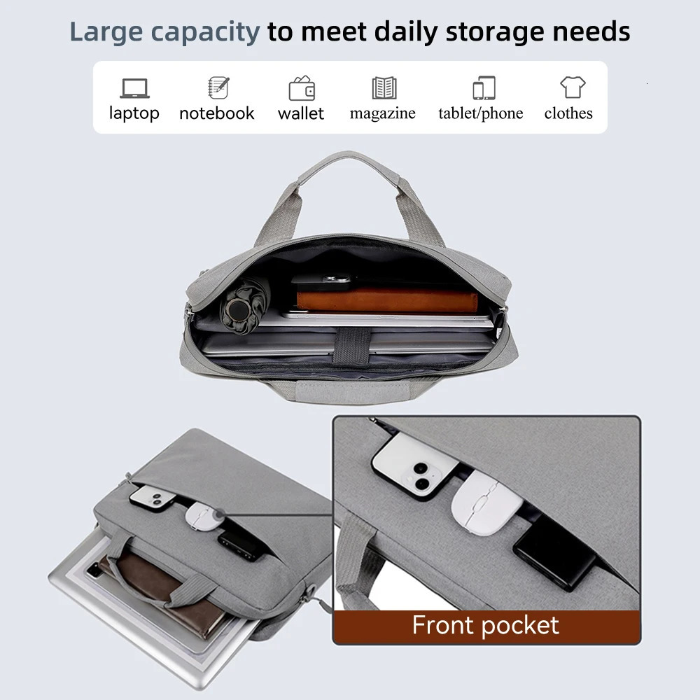 Laptop Sleeve Bag 14 15.6 Inch Notebook Case For Macbook Air Pro Tablet Waterproof Portable Travel Carrying Bag Computer Handbag 250603