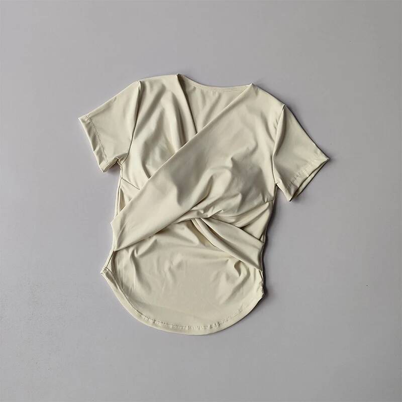 Yoga Clothing Design Top for Women in Summer Fashion Slim Short Sleeves Professional Pilates Skipping Rope Quick Drying Clothes