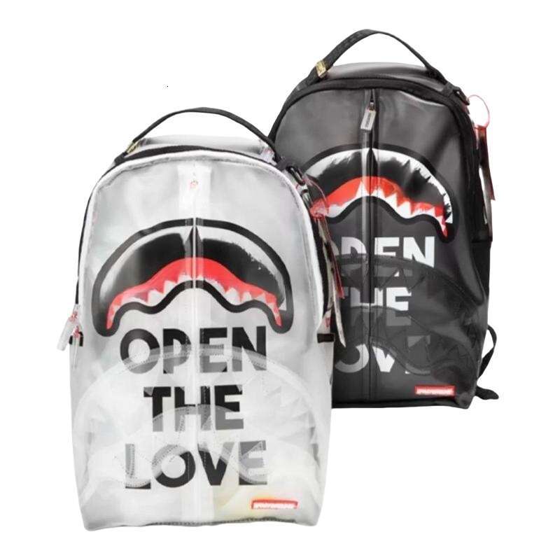 Spraygrounds Backpack Shark Designer Bag Prank Sports Backpack Shark Hot Girl Student Transparent Large Capacity Trendy Brand Casual Travel School Bag Mcmbelts