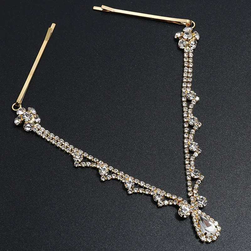 Luxury Crystal Headband For Women Boho Classic Vintage Hair Jewelry Water Drop Rhinestone Bridal Hair Band Wedding Accessories Z250605