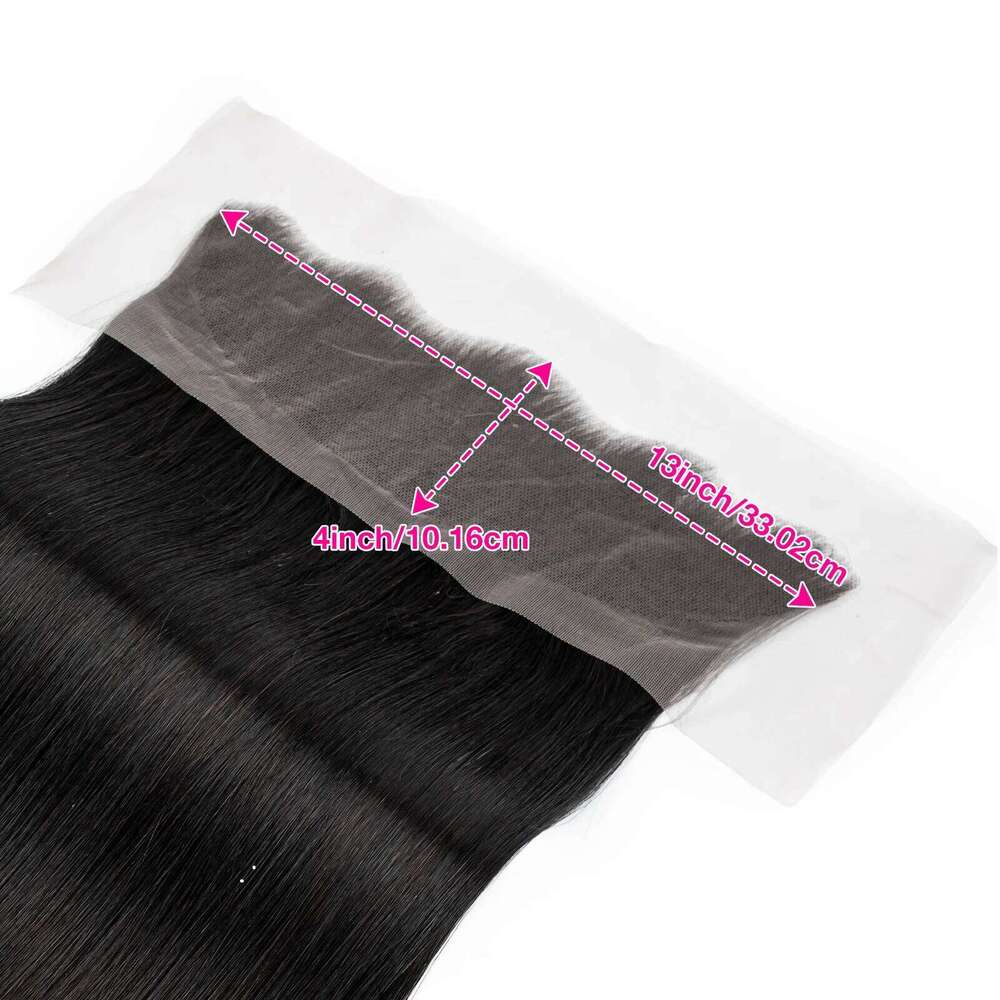 2x6 Transparent Big Front with Bone Straight Vieamese Raw Human Hair Bundles Double Drawn Lace Closure