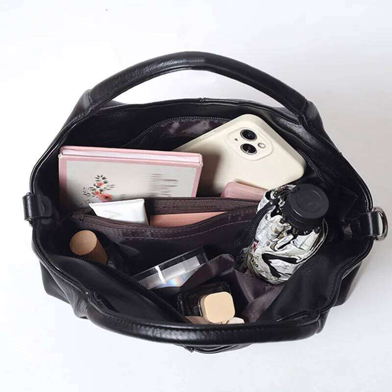 Ladies Leisure Handbag Solid Color Shoulder Zipper Saddle Waterproof Casual Pouch Soft PU Daypack Weekend Sling Bag