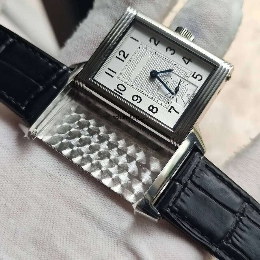 397846J ultra thin 8.9mm 28x46mm 713842J hand winding mechanical movement man men's MEN WATCH SAPPHIRE WATERPROOF Reverso WRISTWATCH business duoface bg5estd