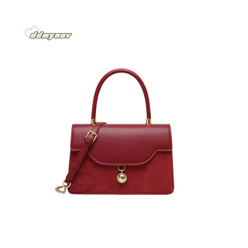 Red Bride Wedding 2025 New Large Capacity Shoulder Handbag for Women High-end Elegant Crossbody Bag ddmynov