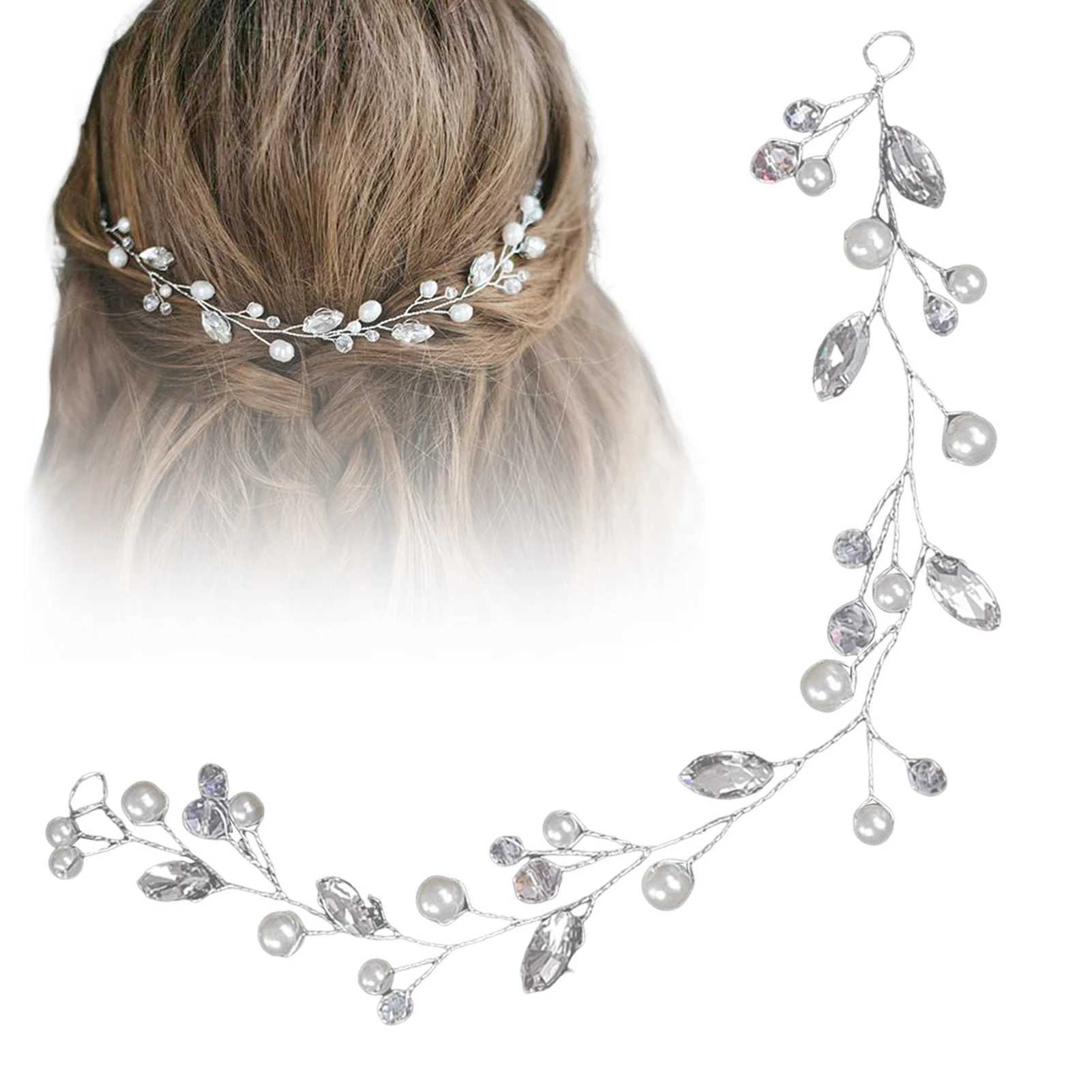 Women Wedding Bridal Hair Accessories for Party Hairband Rhinestone Hair Vine Fashion Hair Jewelry Handmade Prom Hair Ornaments Z250605