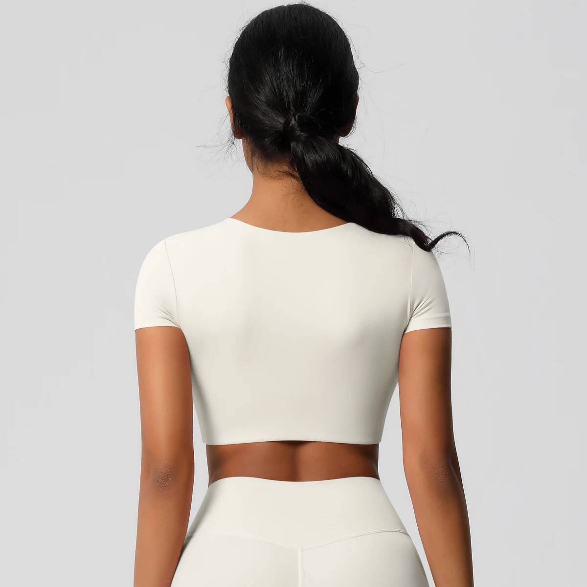 Yoga T-shirt Women Fiess Top Shockproof Bras Running Push Up Training Suit Gym Sports Crop Tops Solid Color Breath