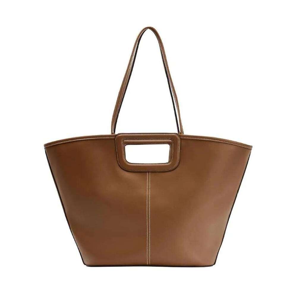 New Fashion Handheld Large Capacity Bucket Popular Merade Color System Simple Single Shoulder Crossbody Tote Bag