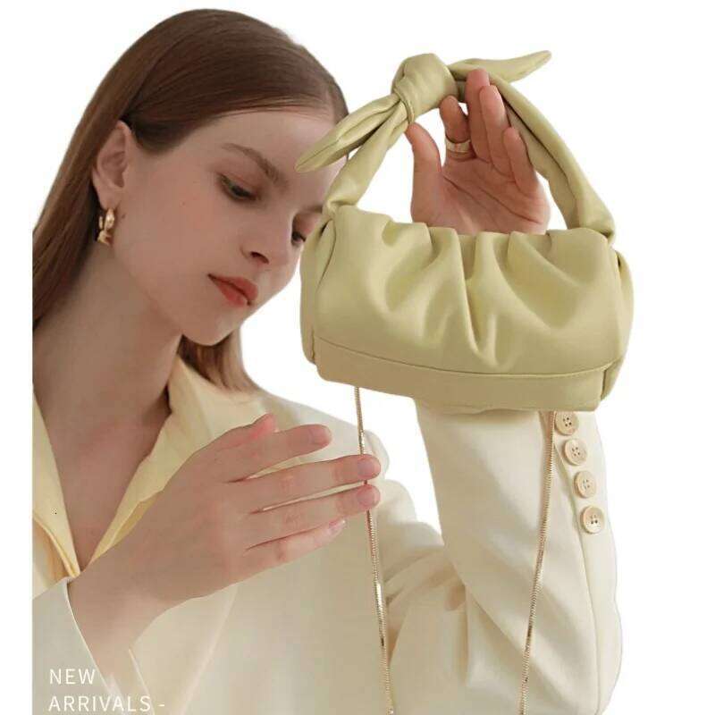 2025 Niche Pleated Folds Cloud Casual Shoulder Chain Bag Female New Tide Summer Mint Green Fresh Crossbody Small Bags