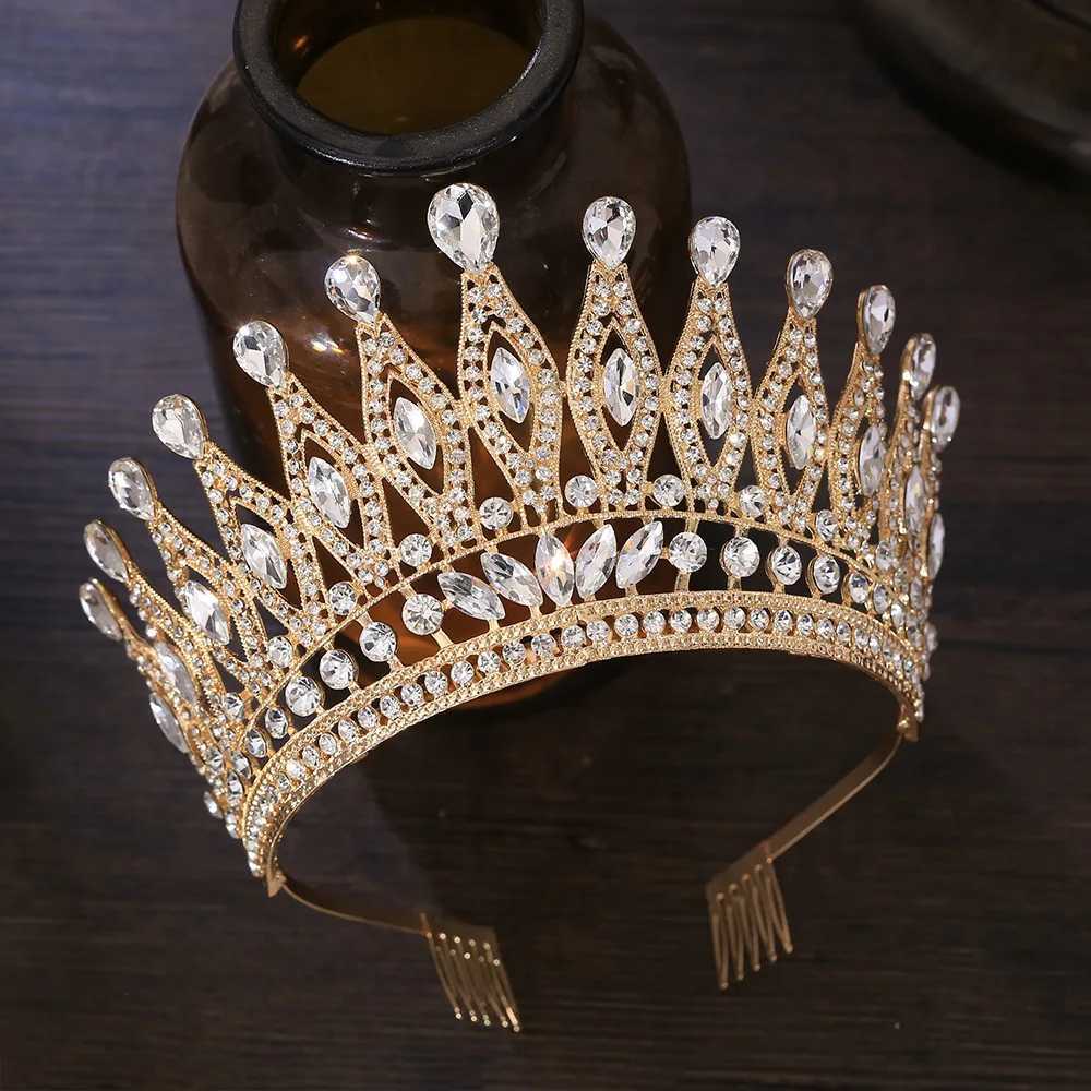 Miss Universe Paraguay Angola Crown With Comb Bridal Tiara Pageant Diadem Bride Headdress Wedding Dress Hair Jewelry Accessories Z250605