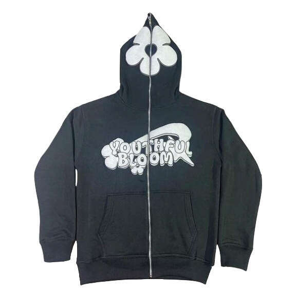 3D Printed New Trendy Brand Floral Print Unisex Couple Versatile Zipper to the End