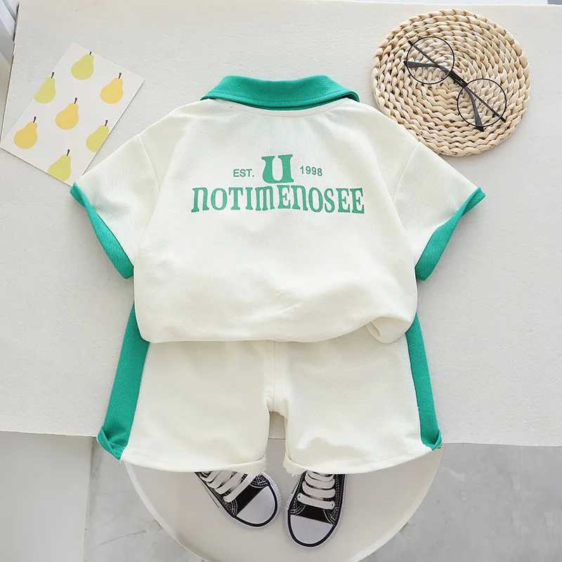 New Baby Clothes Suit Summer Boys T-Shirt Shorts 2Pcs/Set Kids Children Clothing Infant Casual Sports Costume Toddler Tracksuits R250606