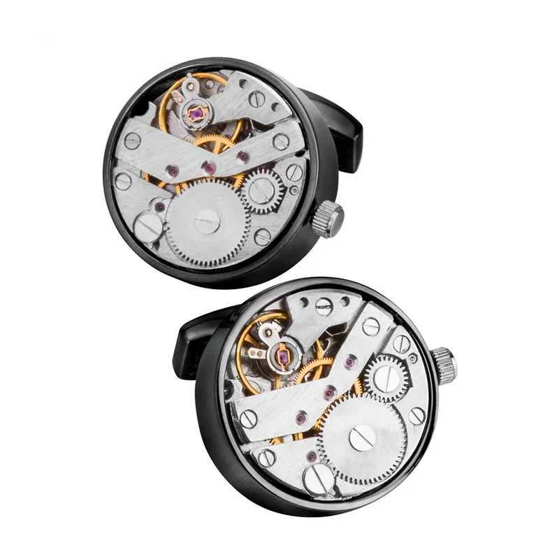 SAVOYSHI Brand Mechanical Watch Movement Cufflinks for Mens Shirt Cuff Functional Watch Mechanism Cuff Links Designer Jewelry W250606