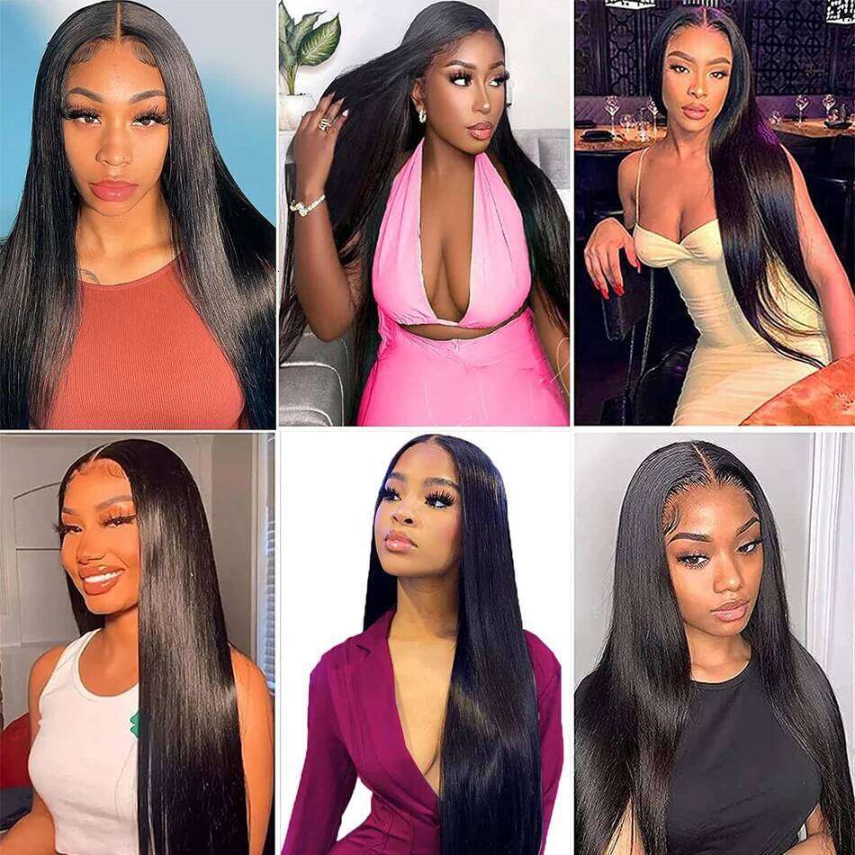 Clossure Bone Straight Human With Closure Bundles With13x4 Frontal Tissage Humain Hair Extensions