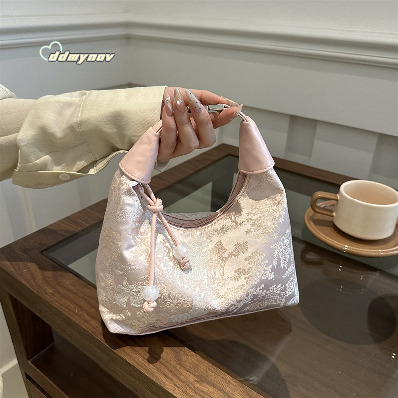Handheld New Chinese Style National Trend Underarm 2024 Summer Embroidered Niche High-end Single Shoulder Crossbody Bag for Women