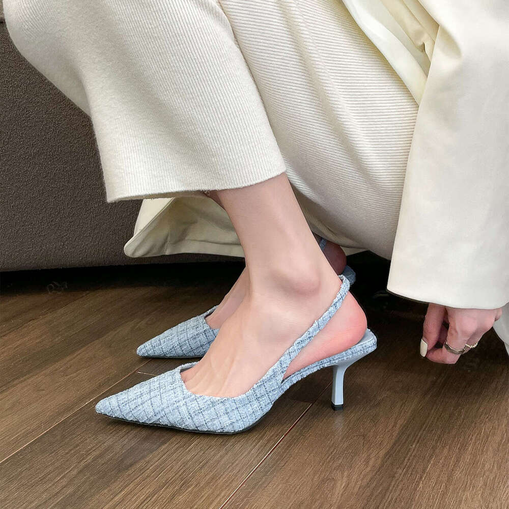 2025 Summer New Single Belt High Heel Sandals Korean Pointed Stiletto Single Elegant Women's Shoes, Gifts, Fashionable Elegant Women's Shoes
