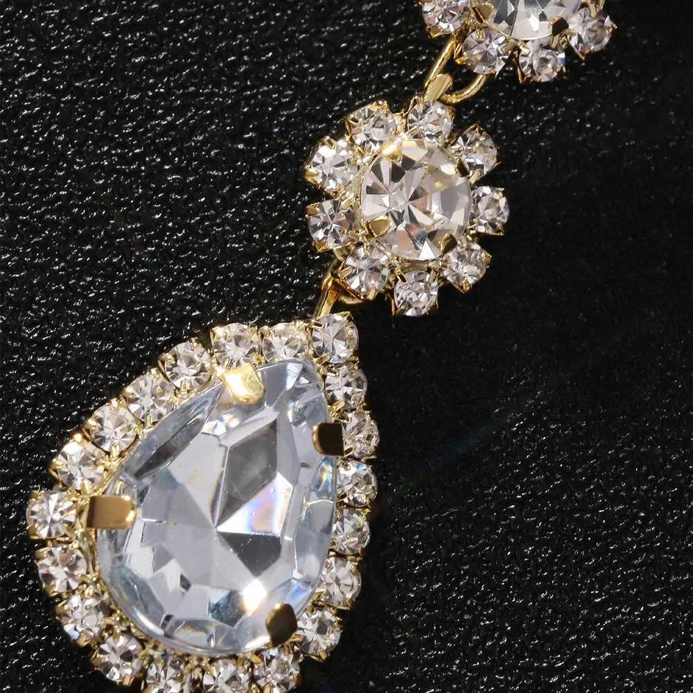 Stonefans Vintage Teardrop Forehead Chain Maang Tikka Indian Jewelry Exquisite Hairpin Boho Rhinestone Hair Jewelry Wedding Z250605