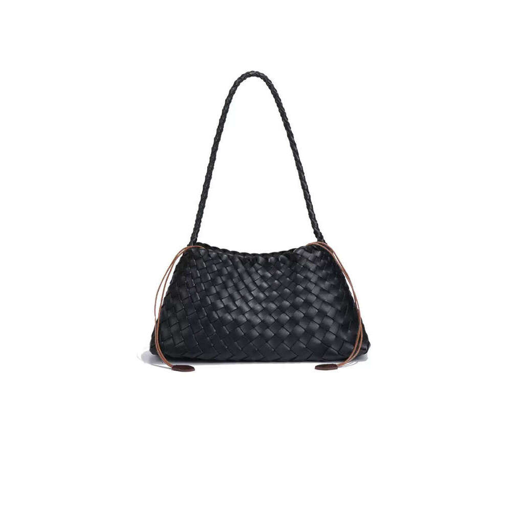 French Handmade Woven Spring Summer New Niche Design High end Sense Basket Handbag Underarm Bag