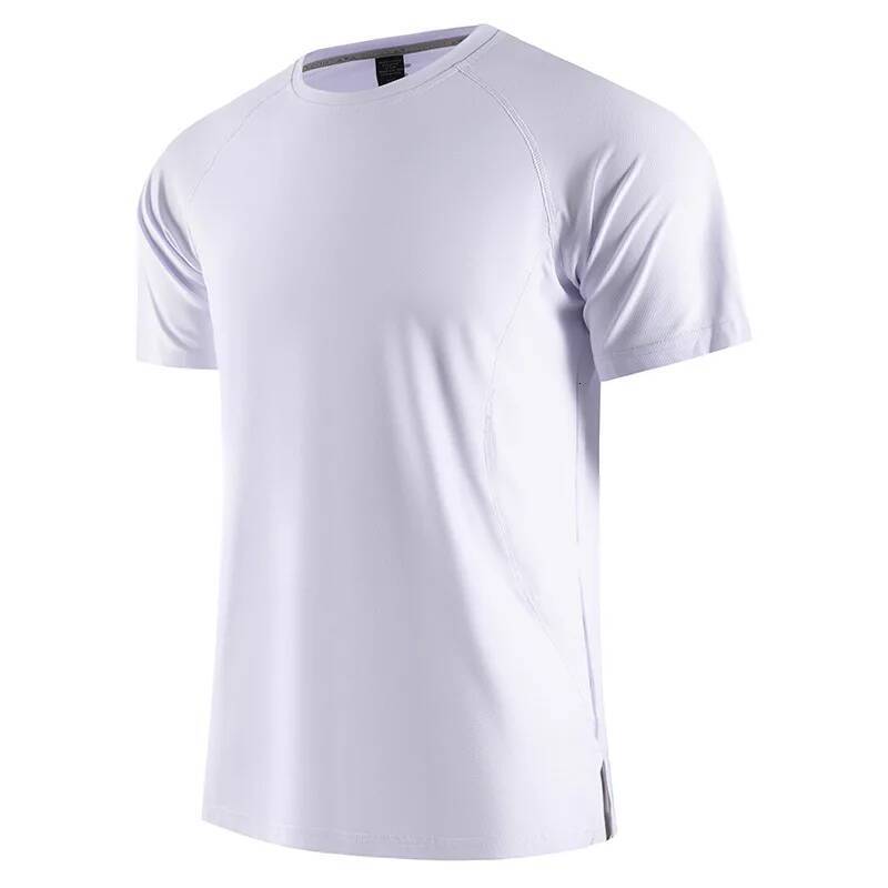 Ddmyoutdoor Breathable Quick Dry Men Running Gym Fiess Training Male High Quality Sports T Shirts Oversized Ice Silk Tops Jogging Suit