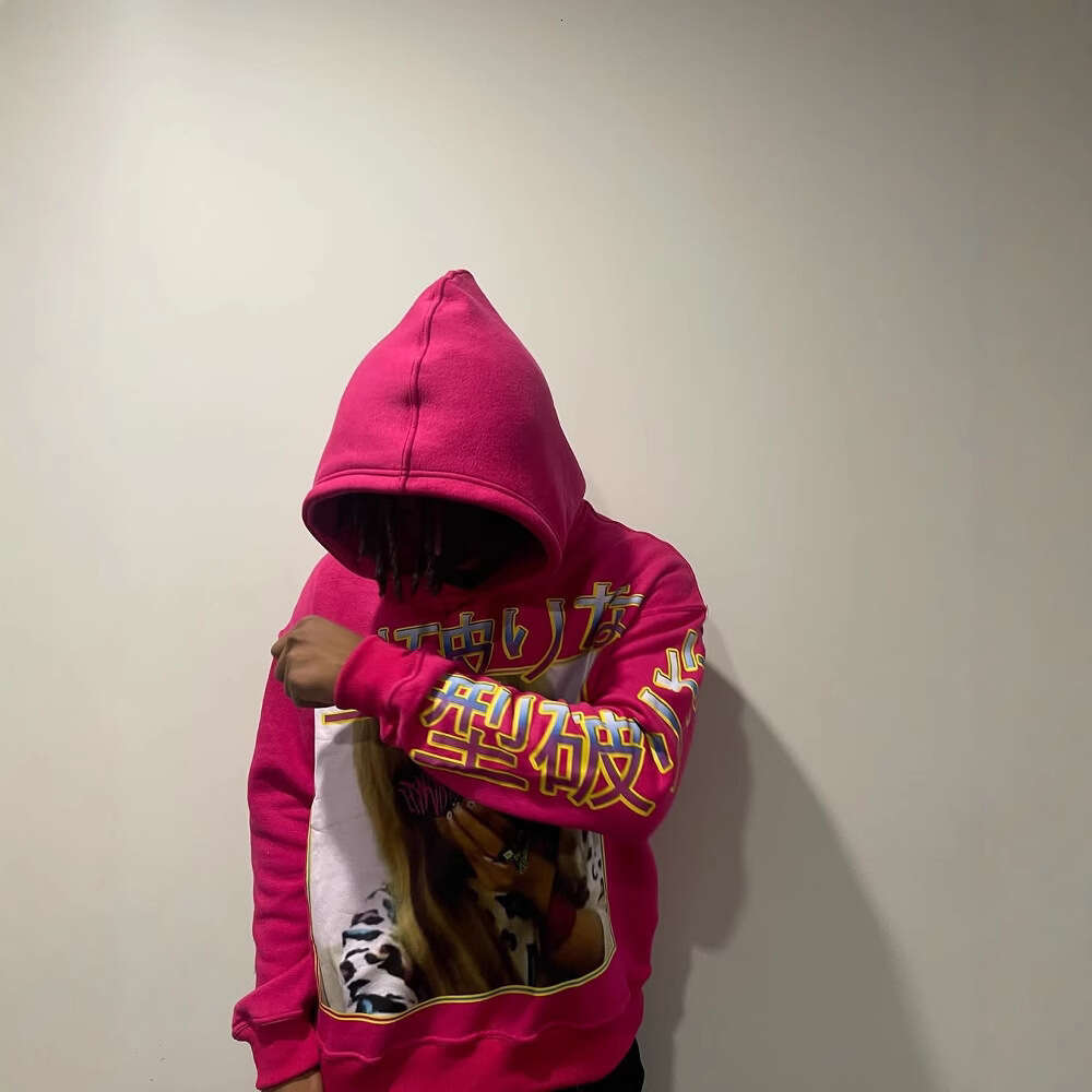 Hoodie with Printed Pattern Long Sleeve Pullover Street Fashion Y2K ddmypluto