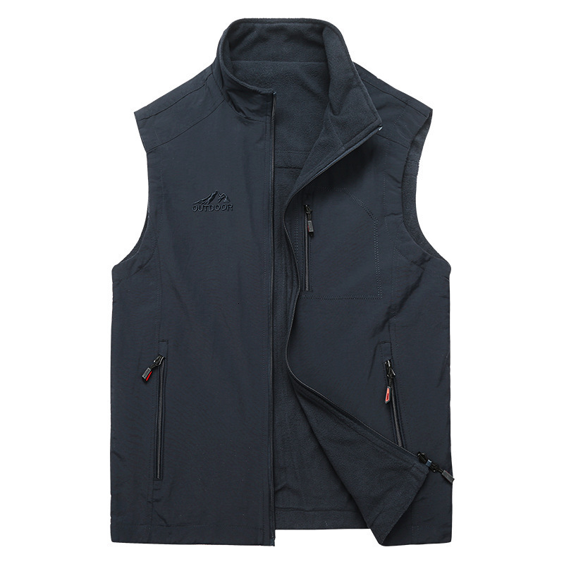 Ddmyoutdoor Sports Plus Velvet Men S Casual Outdoor Fleece Stand Collar Double Sided Wear Thick Vest Can Be Purchased In Bulk Jogging Suit