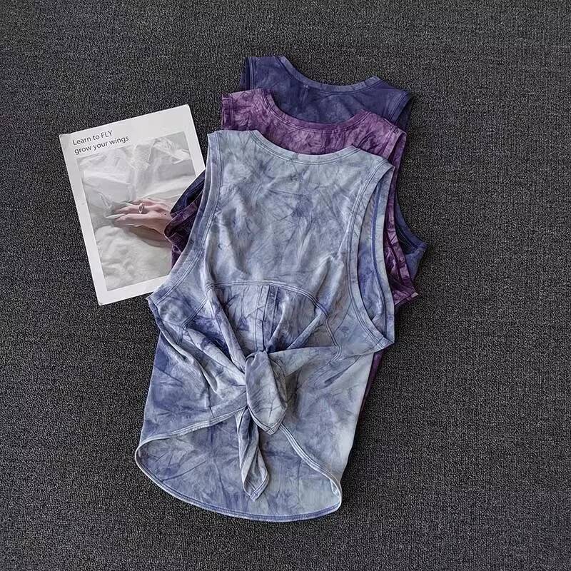 Sports Vest Women's Quick Drying Loose Running T-Shir Fiess Top Sleeveless Yoga Shirt Beautiful Back Breathable Mesh T-shirt