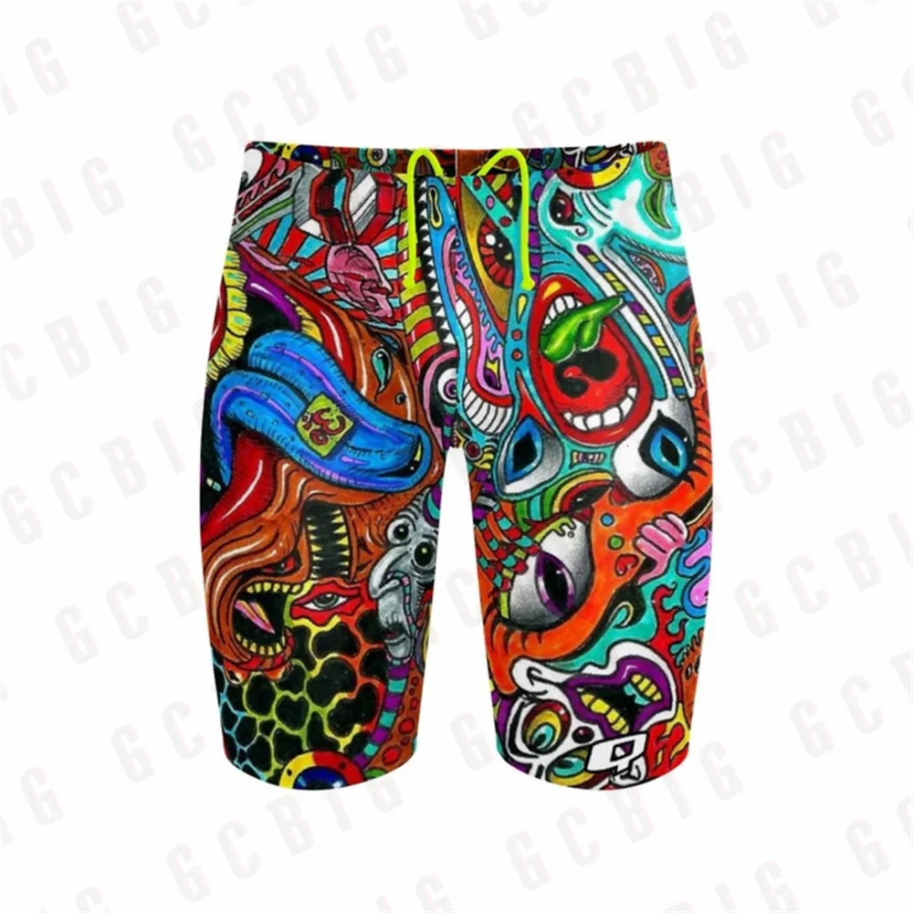 Mens Summer Trunks Swimwear Training Swim Shorts Trunks Swimsuits Jammers Sports Surf Shorts Beach Volleyball Swimming Pants 250530