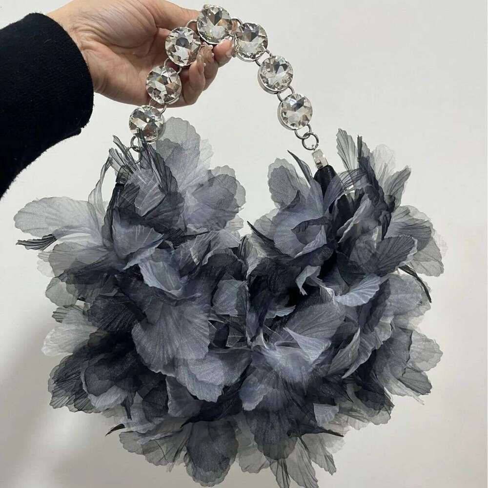 Design New 2025 Handbags Wedding Flower Printing Women's Beach Crossbody Ladies Chain Bag