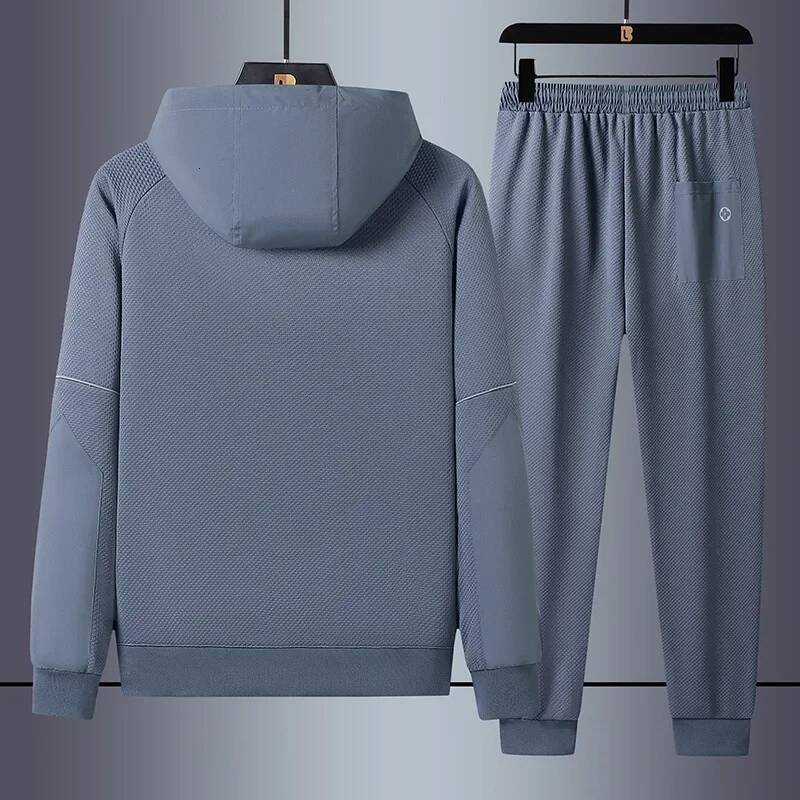 Ddmyoutdoor Men Winter Sport Suits Casual Outdoor Zipper Jackets And Sweatpants Jogging Set Male Hoodie Tracksuit Running Mens Clothes Jogging Suit