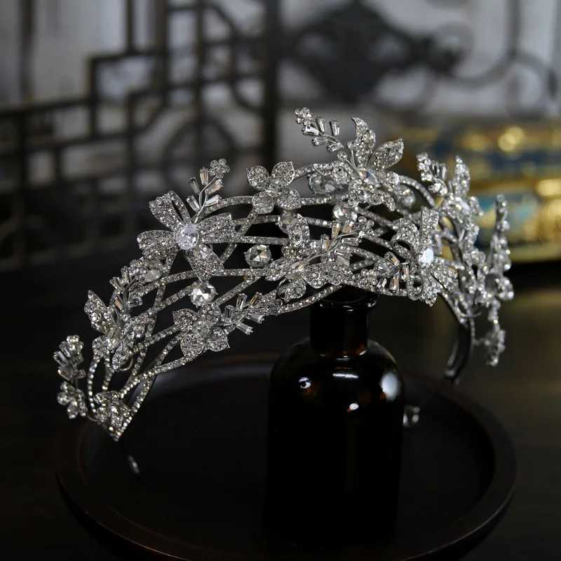 Wedding Hair Tiara Crystal Rhinestone Luxury Fashion Bridal Crown Flower Diadem Headband Hair Accessories Headdress Head Jewelry Z250605