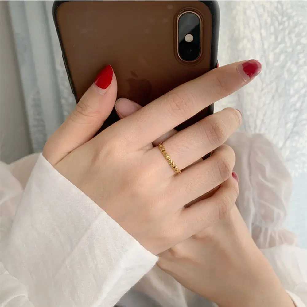 Minimalist Stainless Steel Ring for Women Couple Rings Luxury Elegant Fashion Wedding Gift Rings Jewelry Wholesale Dropshipping W250606