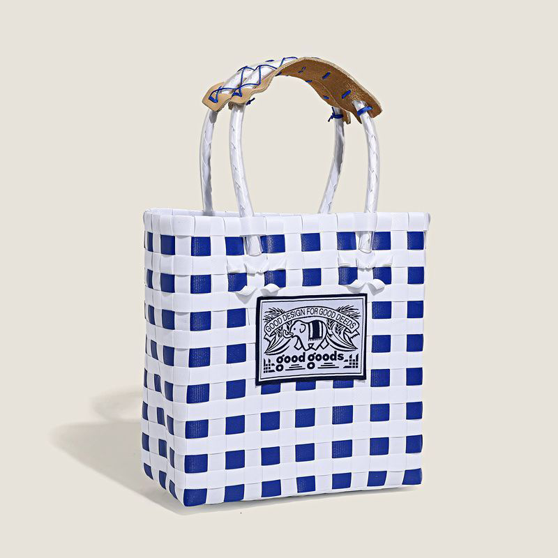 Quality New Style Internet Celebrity Elephant Bag Summer Rainbow Bag Handwoven Basket Bag Niche Trendy Brand Large Capacity Tote Bag New Free Delivery