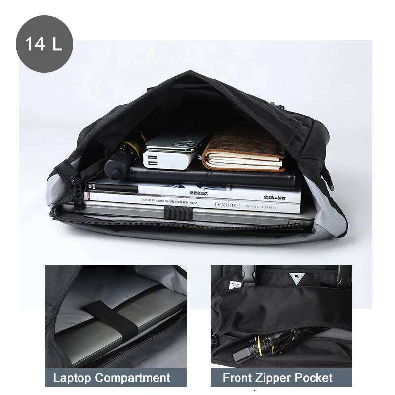 Men Messenger Waterproof Large Crossbody Shoulder Men's Hip Hop Street Cycling Travel Multilayer Antitheft Design Bags