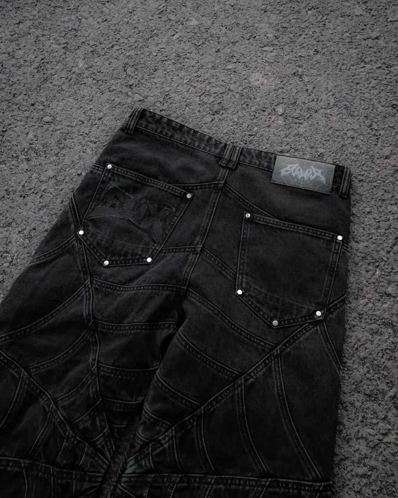 Trendy Brand Harajuku American Hip-hop Oversized Washing Jeans Men Y2k High Street Retro Punk Casual Loose Wide-leg Pants Women Z250605