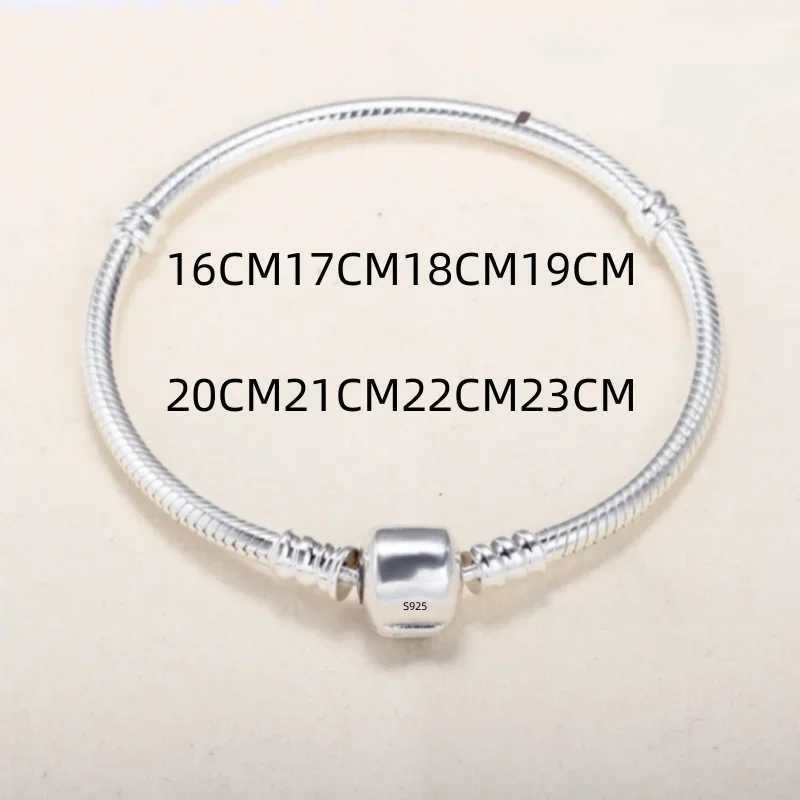 Handmade Original Fine Jewelry 925 Sterling Silver Charm Bracelet Soft and Smooth Snake Bone Bracelet for Women W250606