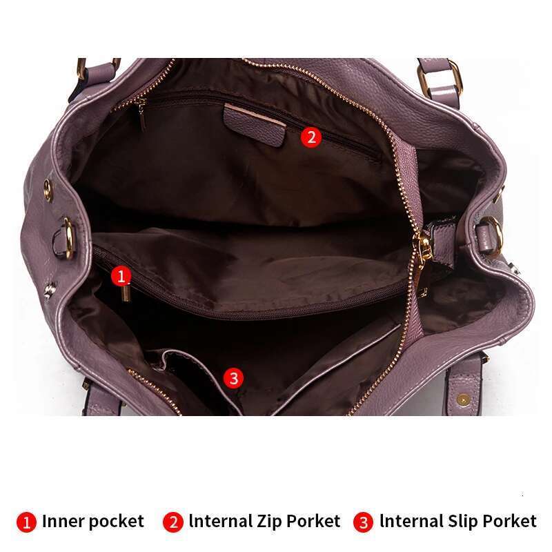 Designer Bag New Women's Tote Bag With Large Capacity And Simple Top Layer Cowhide Handbag