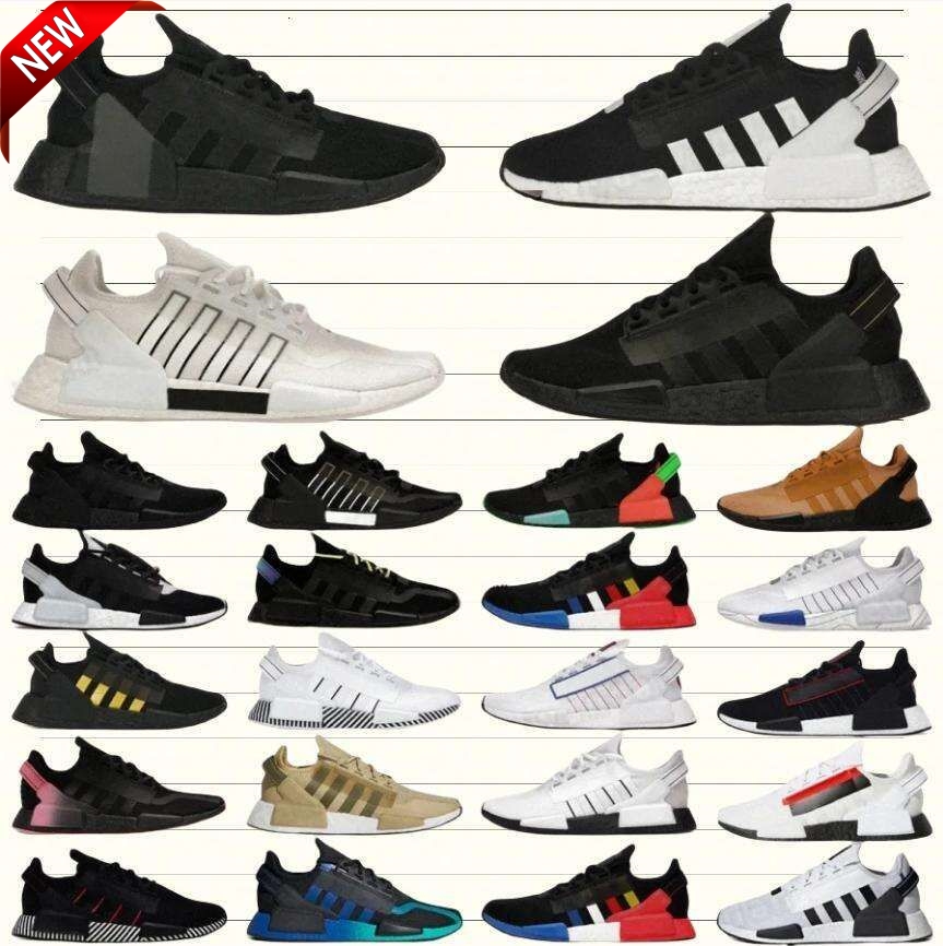 2025 Designer shoes New Low Mens trainers shoes running mens R1 Primeblue nmd sneakers Triple Black Gum White grey Core men Outdoor jogging runner sneaker shoes