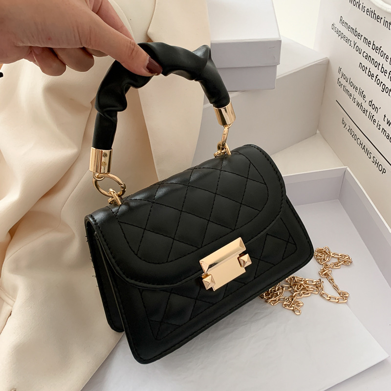 Women's Bagfree Shipping Trendy Designer Classic Korean Fashion Internet Celebrity Handbag Small Shopping Bag Square Bag Chain Crossbody Bag