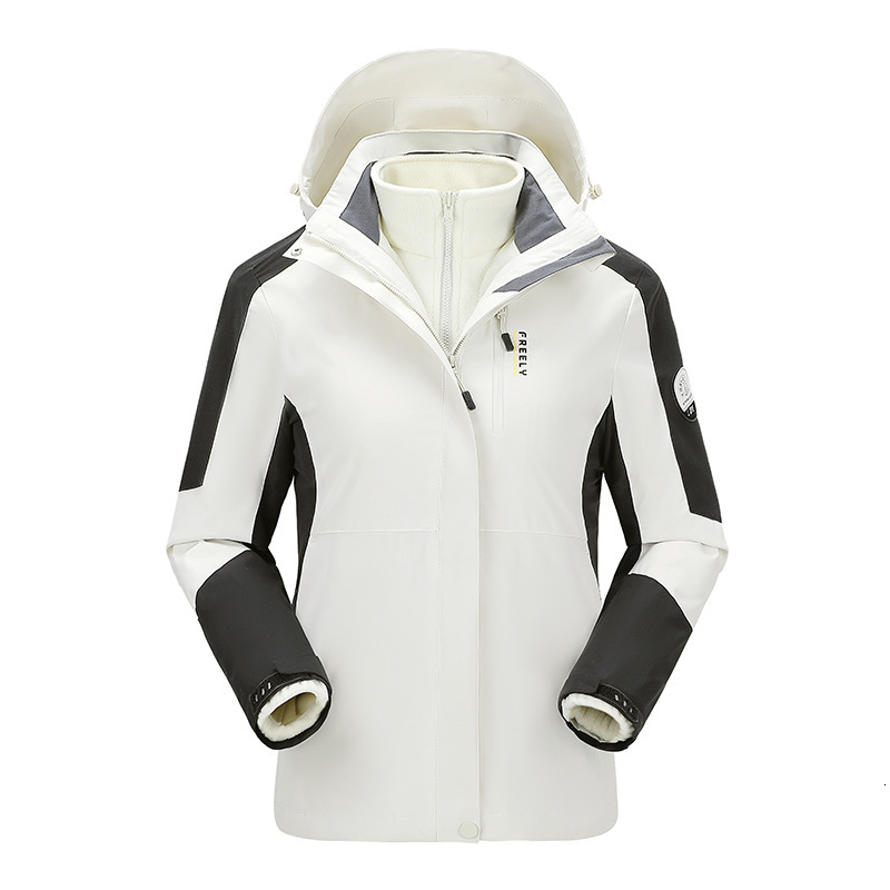 Ddmyoutdoor Autumn Winter Outdoor Assault Women Three In One Detachable Two Piece Set With Thick Velvet And Windproof Waterproof Jacket For Men Jacket