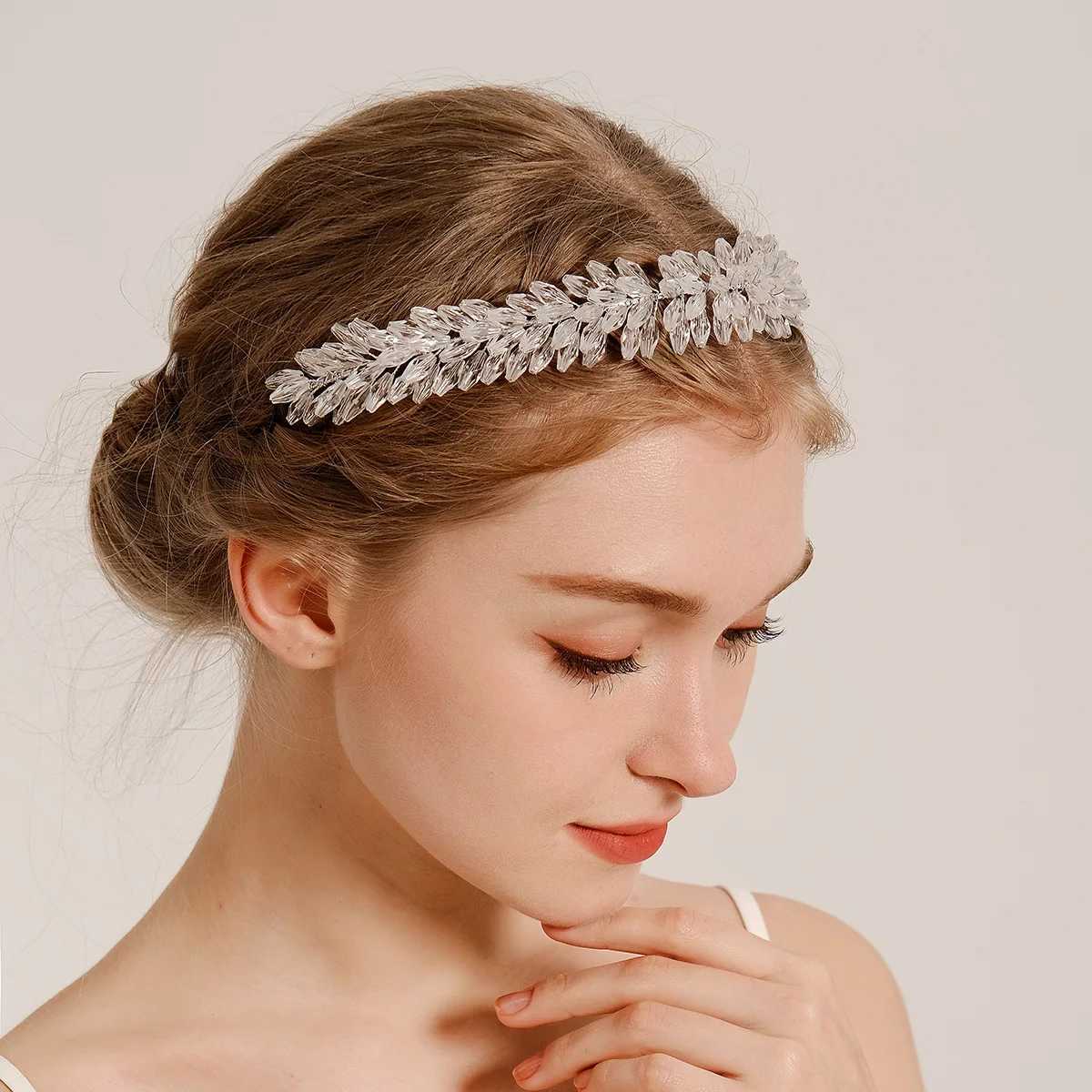 Bridal Wedding Crystal Beaded Heavy Duty Hair Bands Luxury Headbands For Women Holiday Headwear Elegant Hair Accessories Z250605