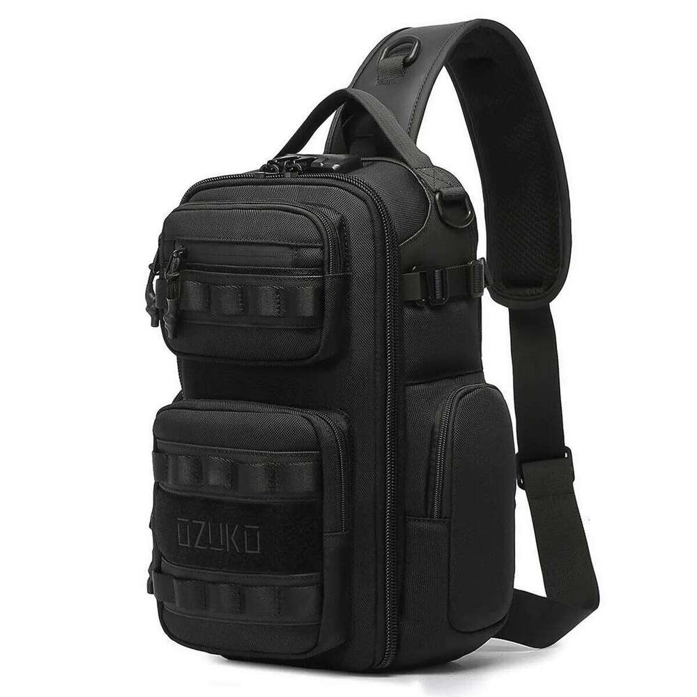 OZUKO Large Capacity Men Chest Waterproof Outdoor Sports Tactical Male Shoulder Bag High Quality Crossbody Sling Bags